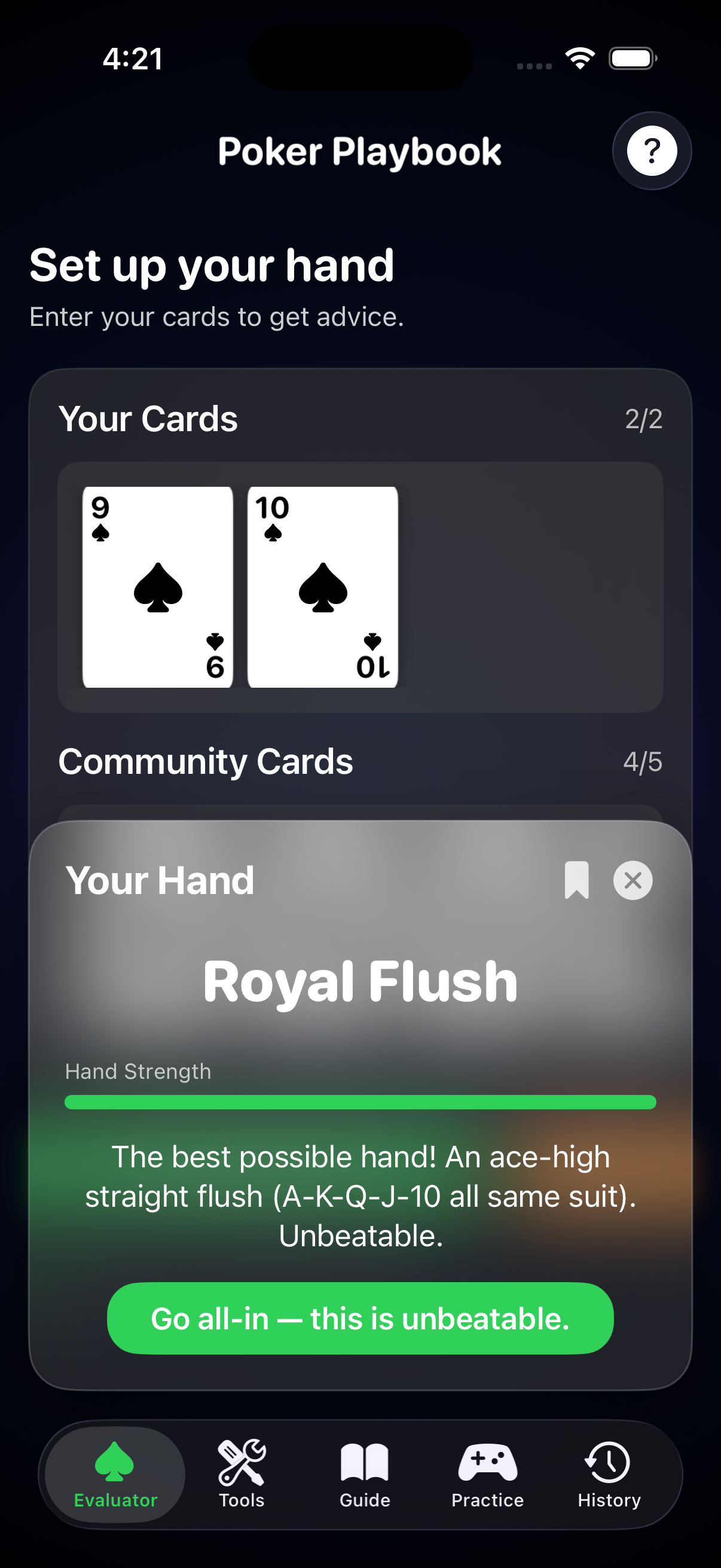 Poker Playbook App Interface
